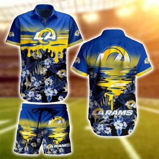 Hawaiian Personalized Los Angeles Rams Dragon Fury Hawaiian Shirt