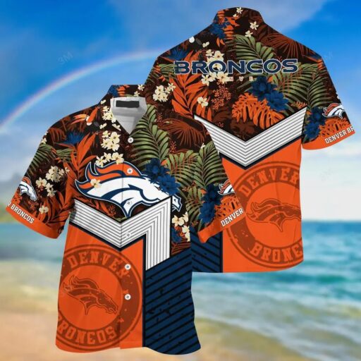 Hawaiian Denver Broncos Paradise Bloom Hawaiian Shirt