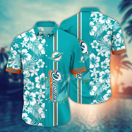 Hawaiian Miami Dolphins Hibiscus Dreams Hawaiian Shirt