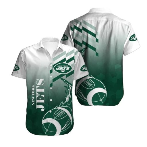 Hawaiian New York Jets Gradient Power Hawaiian Shirt