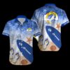 Personalized Hawaiian Los Angeles Rams Ocean Wave Hawaiian Shirt