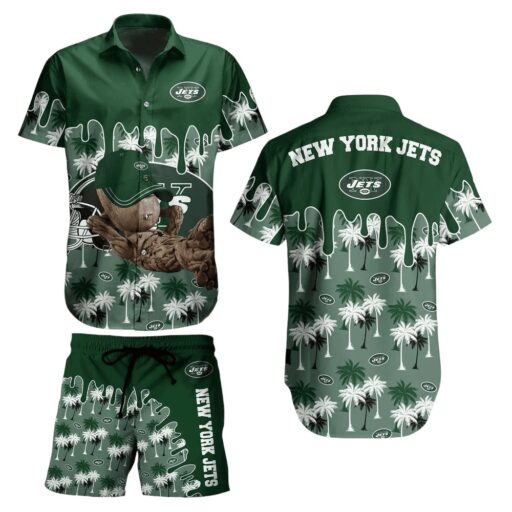 Hawaiian New York Jets Palm Drift Hawaiian Shirt