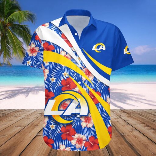 Hawaiian Los Angeles Rams Tropical Wave Hawaiian Shirt