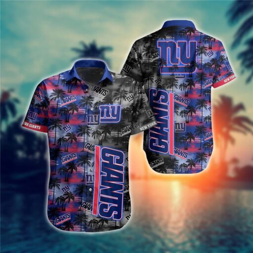 Hawaiian New York Giants Tropical Sunset Hawaiian Shirt