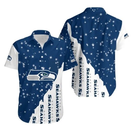 Hawaiian Seattle Seahawks Starry Night Hawaiian Shirt