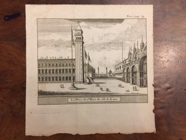 Tour de Boulogne 1. Asinelli 2. Garisenda (Alto destra) Tom. 1. pag. 215. [Veduta delle torri degli Asinelli e Garisenda di Bologna]