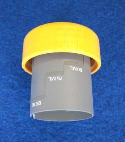 Product image: Korkki/annostelukuppi wc jätevesitankki keltainen