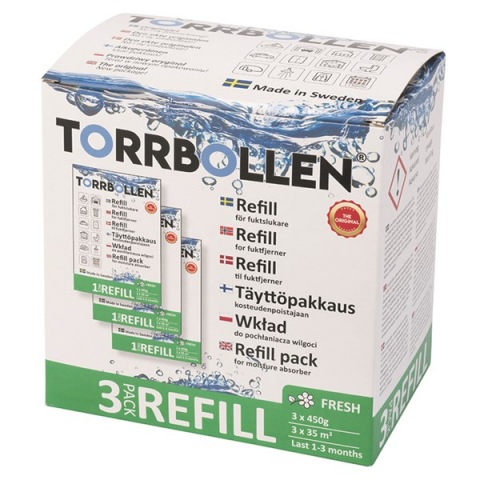 Product image: Torrbollen täyttöpakkaus 3 kpl, hajustettu