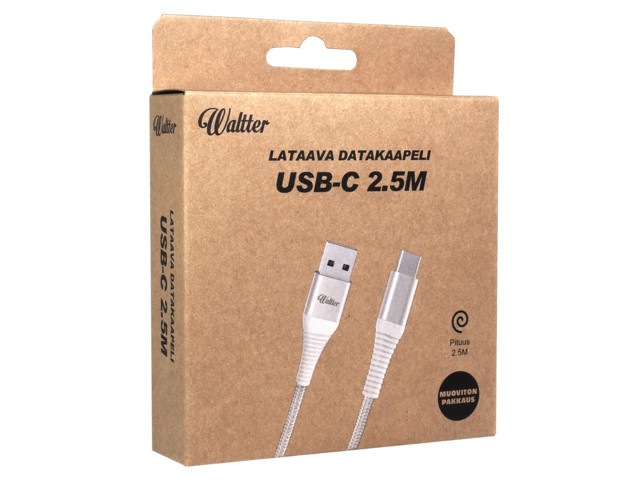 Lataava kaapeli USB – USB-C 2,5m
