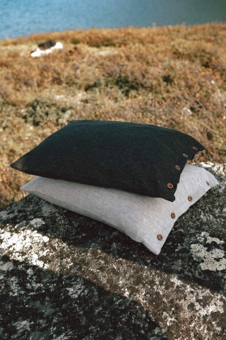 Merinovillainen tyynyliina, vaaleanharmaa
