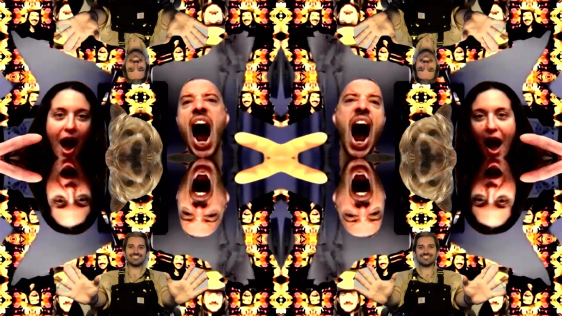 Surrealist Warriors for a Four-part Screen, Centre Left
