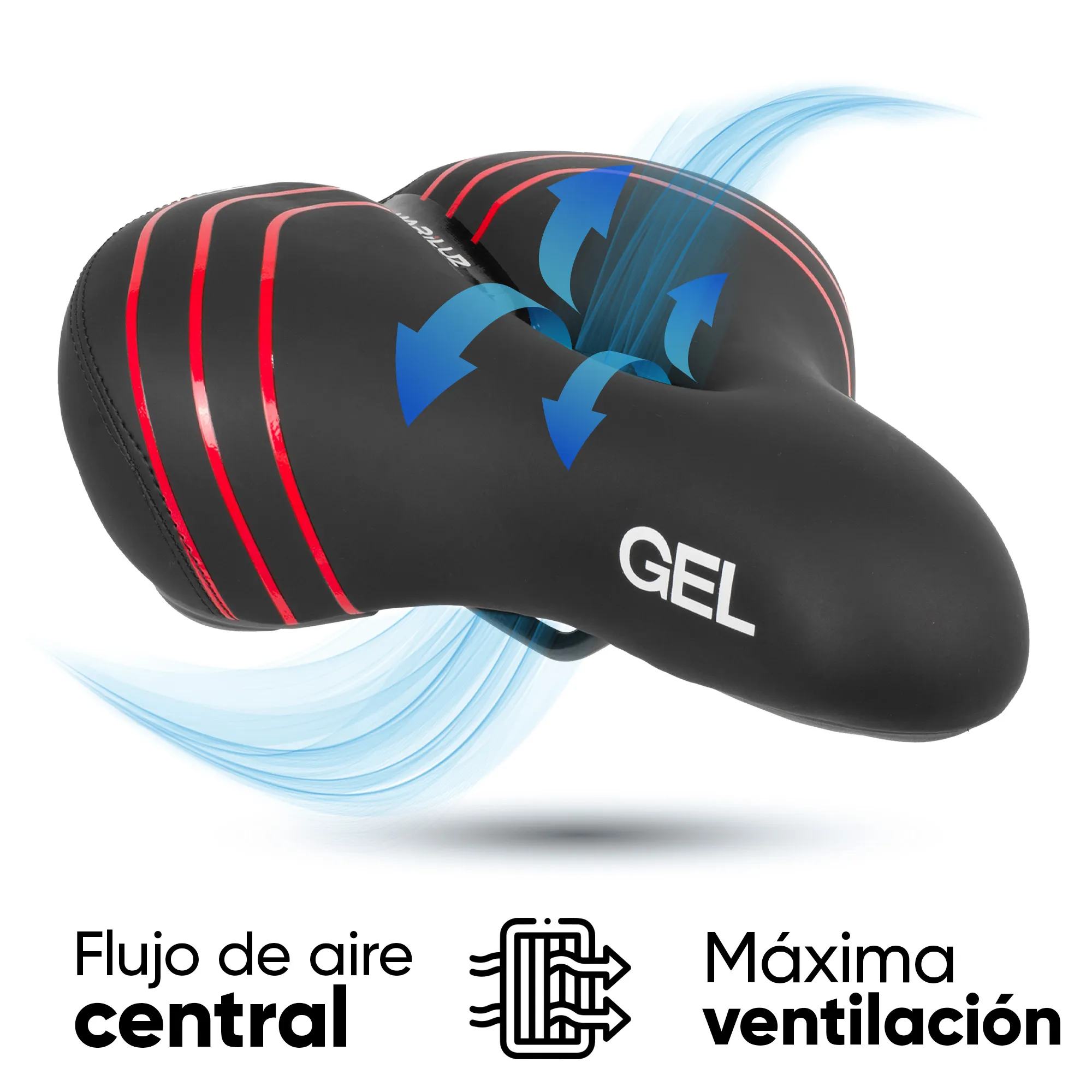 asiento-para-bicicleta-ancho-antiprostatico-con-base-de-gel-y-lampara-portatil-negro-con-vivos-rojos-wl-196l-mariluz-2