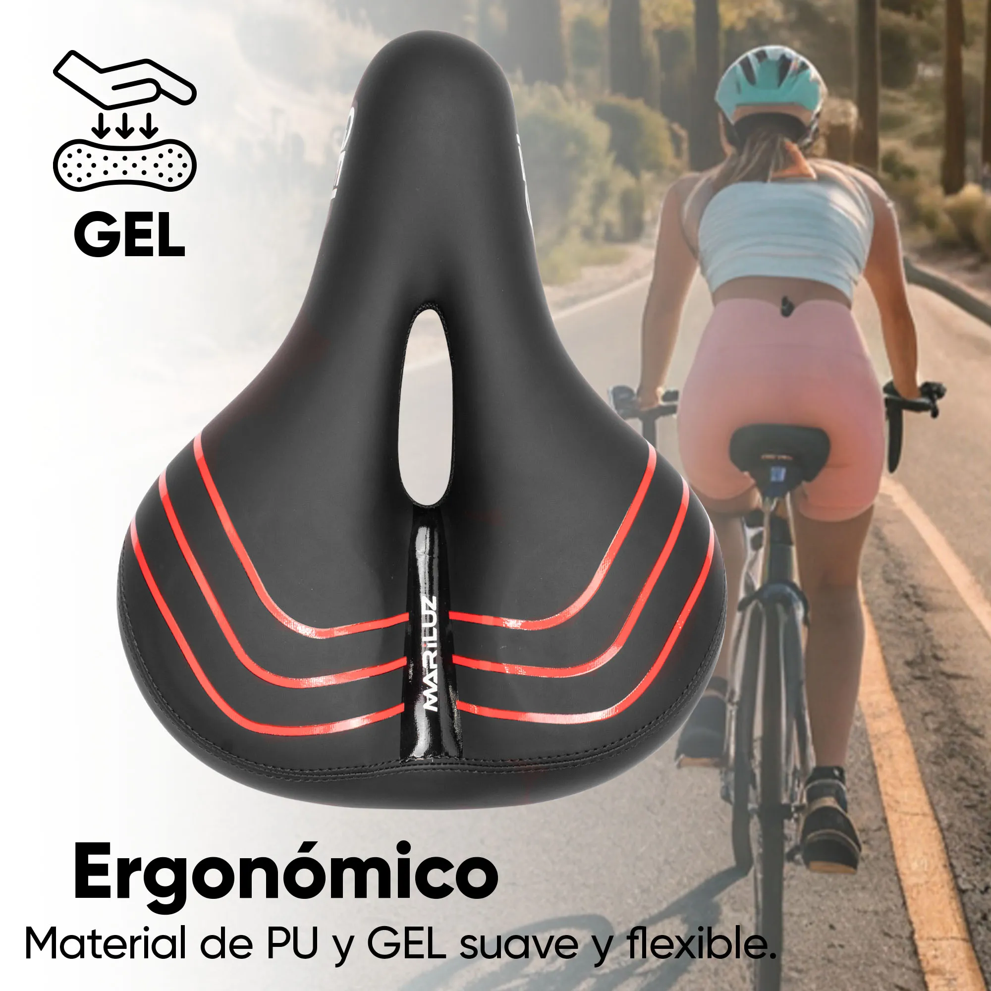 asiento-para-bicicleta-ancho-antiprostatico-con-base-de-gel-y-lampara-portatil-negro-con-vivos-rojos-wl-196l-mariluz-6