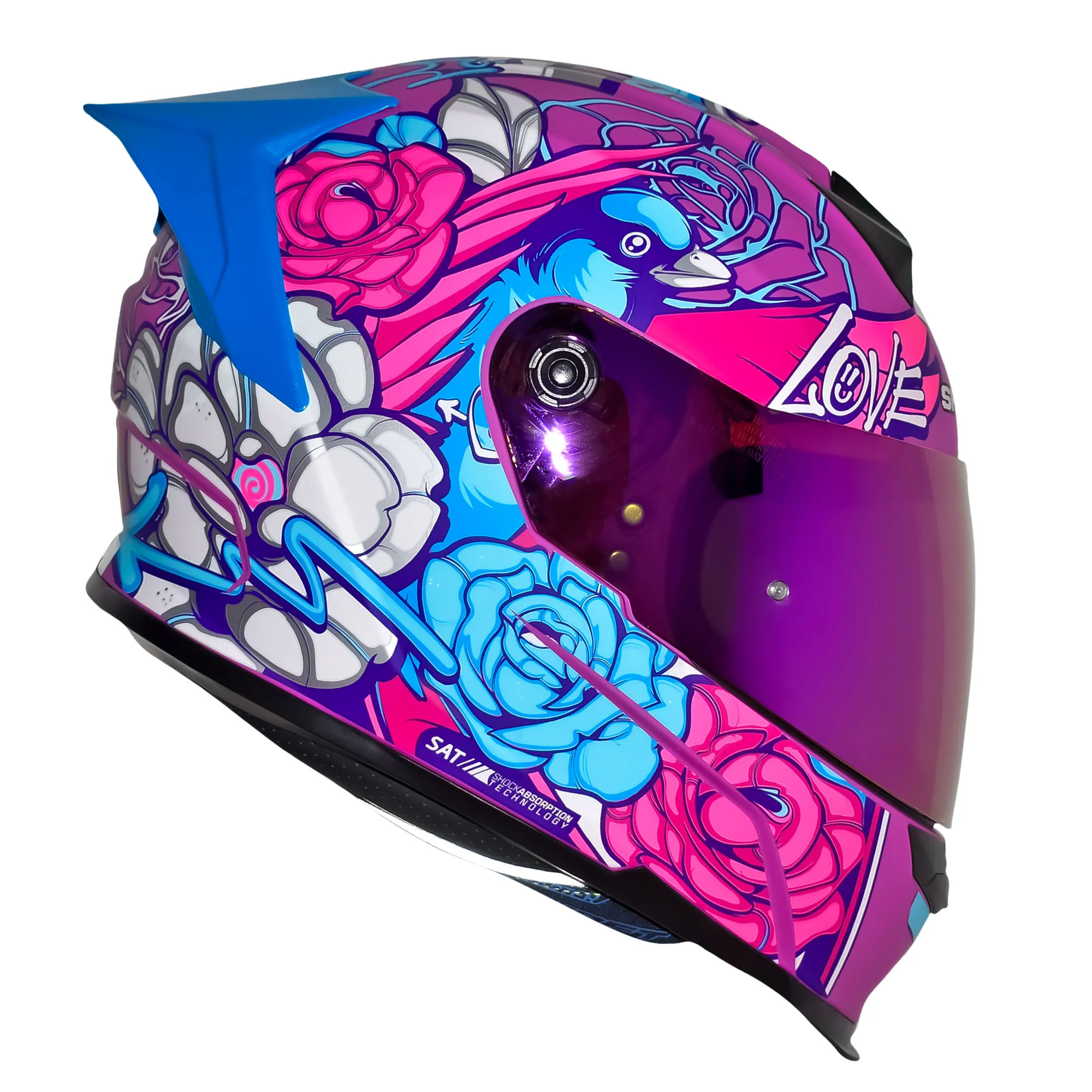 casco-para-motociclista-talla-l-integral-flower-mate-navy-blue-fuchsia-shaft-1