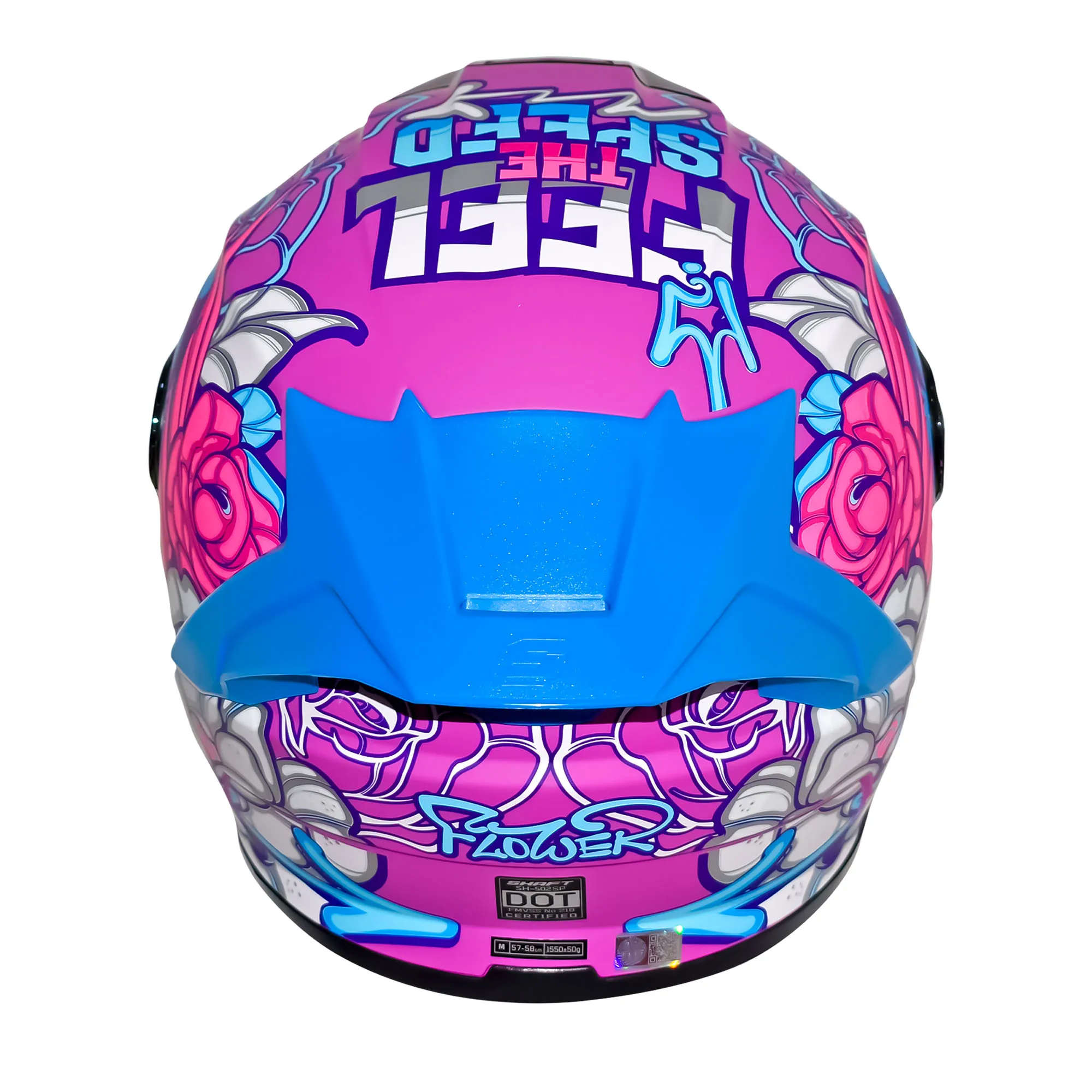casco-para-motociclista-talla-l-integral-flower-mate-navy-blue-fuchsia-shaft-2