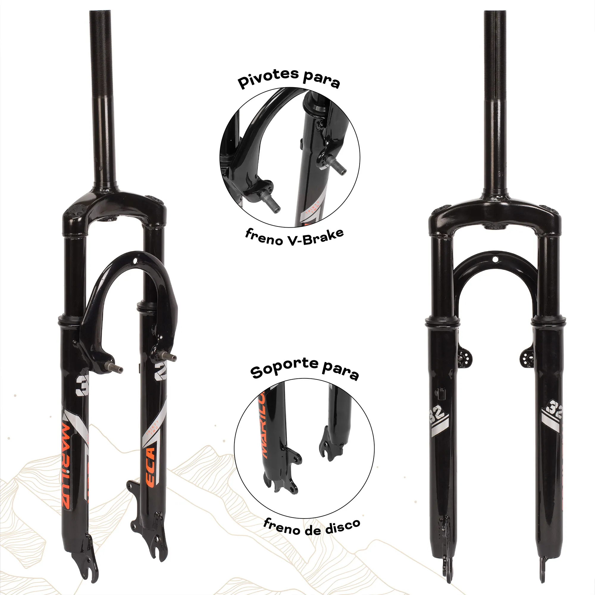 tijera-para-bicicleta-26-de-montana-con-suspension-254-mm-fierro-disco-v-brake-negra-con-rosca-mariluz-eca-2