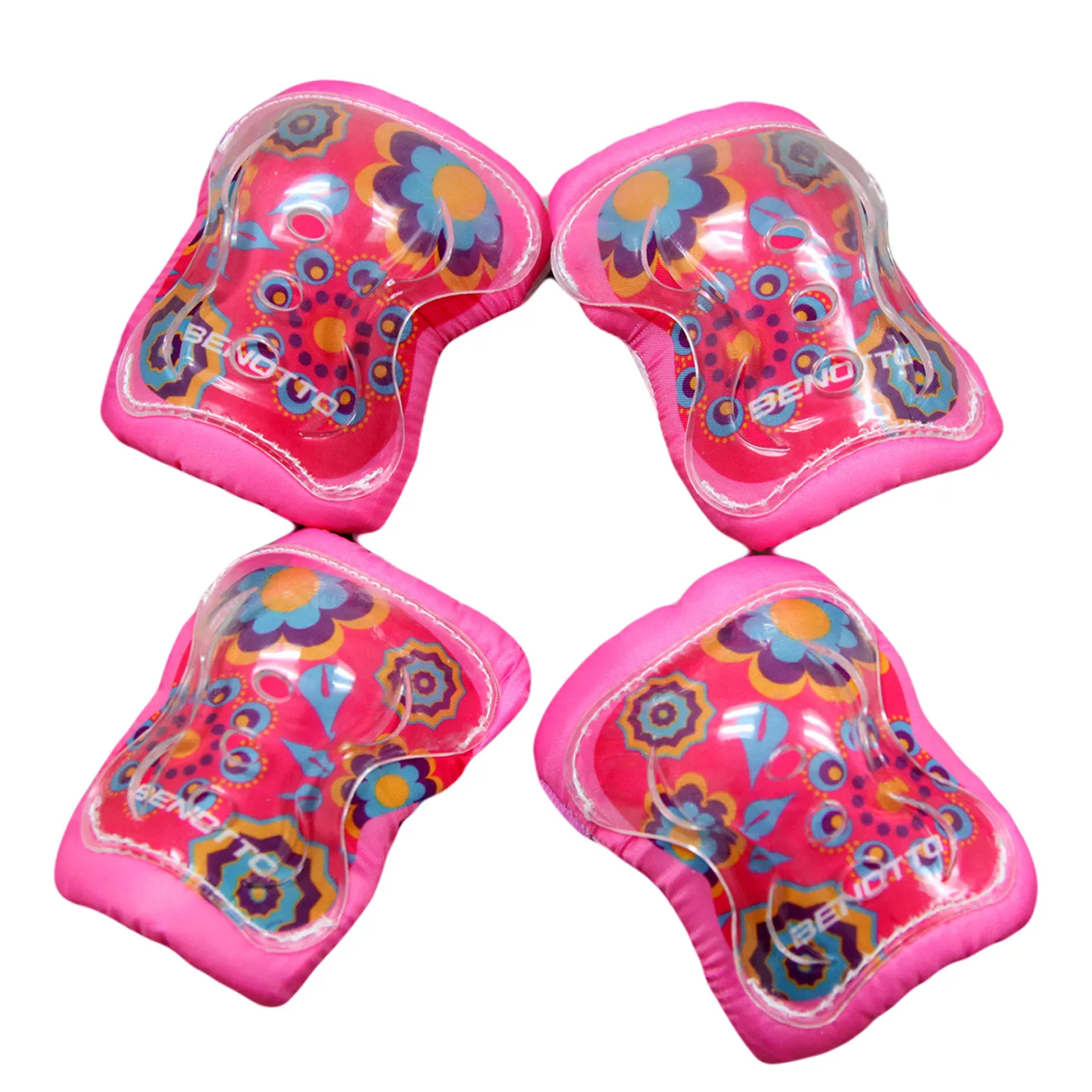 casco-para-ciclista-child-kit-rosa-flores-tallam52-56cm-con-coderas-rodilleras-5-piezas-benotto-3