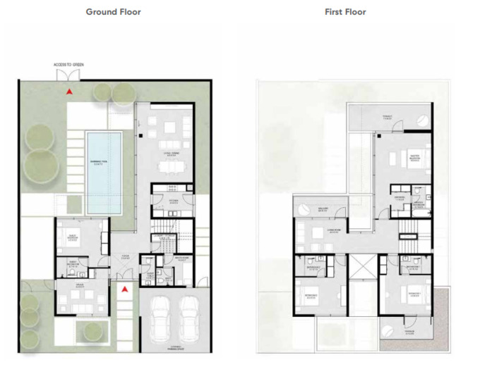 Planning of the apartment Villas 4BR, 3762 ft2 in Sendian, Sharjah