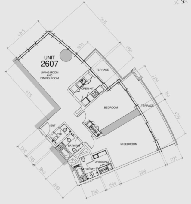 Planning of the apartment 2BR, 1515 ft2 in Damac Towers, Dubai