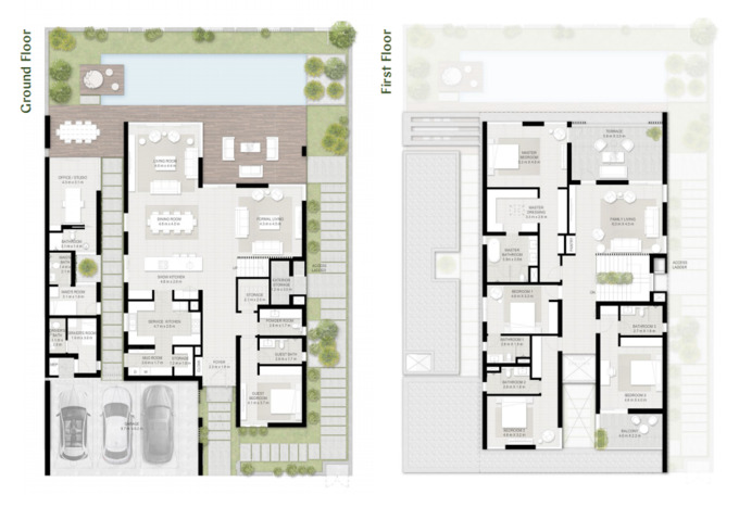 Planning of the apartment 5BR, 5677 ft2 in Tilal Al Ghaf Residences, Dubai