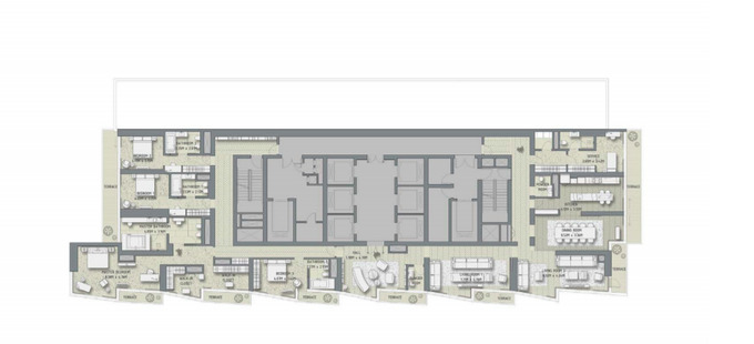 Planning of the apartment 4BR, 6431 ft2 in The Address Residences Dubai Opera, Dubai