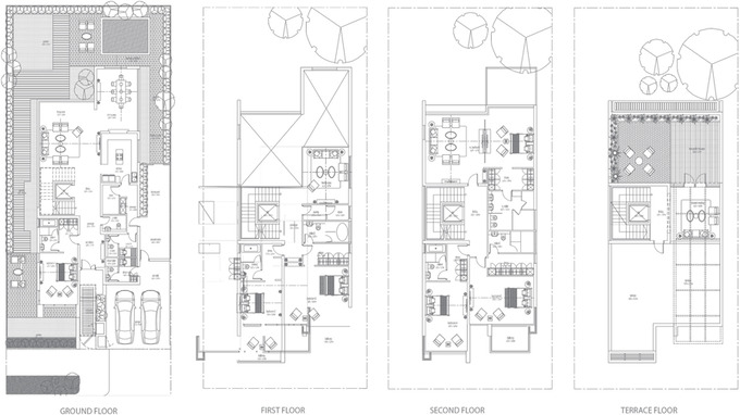 Floor plan of a Villas, 6044 ft2 in Grand Views, Dubai