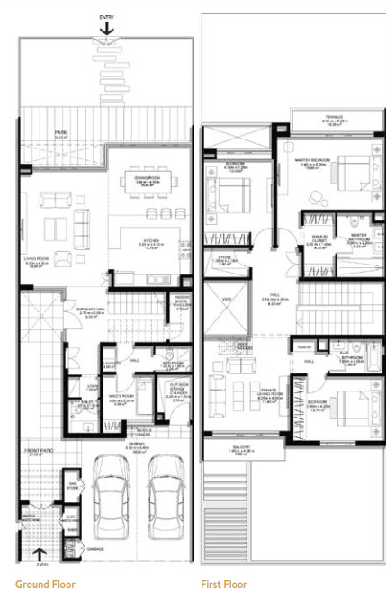 Planning of the apartment Villas 3BR, 2987.41 ft2 in Marbella Villas, Ras Al Khaimah