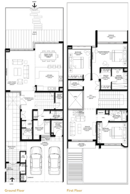 Planning of the apartment Villas 3BR, 3090.96 ft2 in Marbella Villas, Ras Al Khaimah