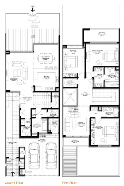Planning of the apartment Villas 3BR, 3248.76 ft2 in Marbella Villas, Ras Al Khaimah