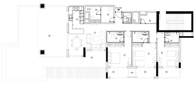 Floor plan of a 3BR, 1681.34 ft2 in Avenue Residence 4, Dubai