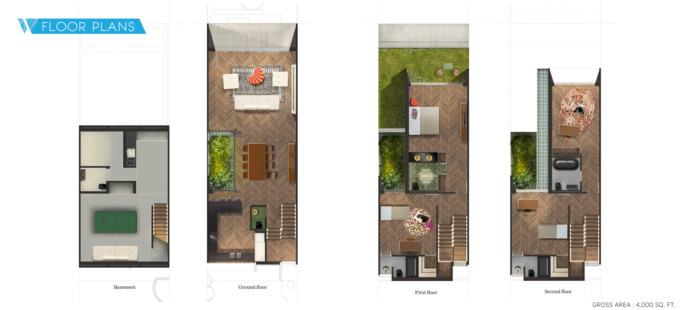 Floor plan of a Villas 3BR, 4000 ft2 in Westar Corona, Dubai