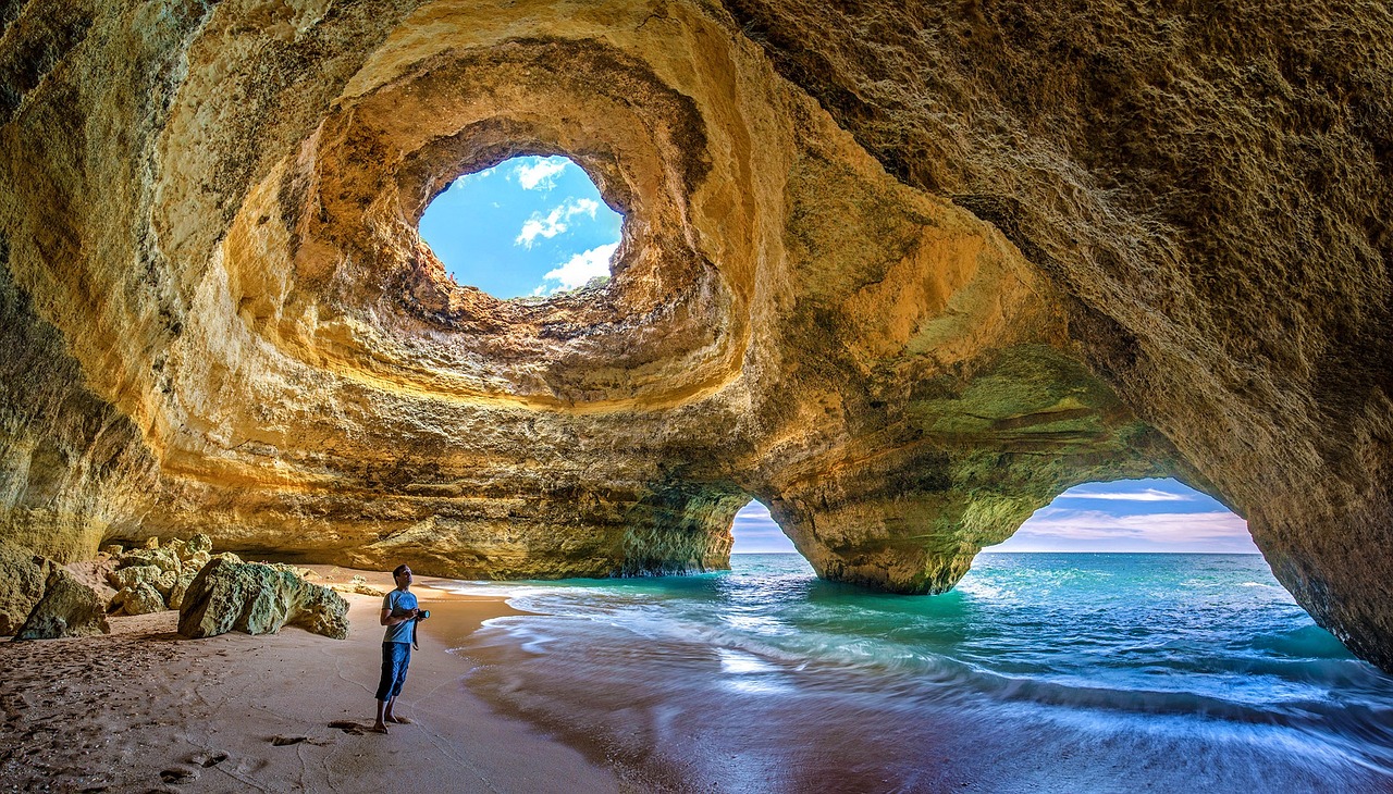 Beach Day and Cave Exploration in Algarve