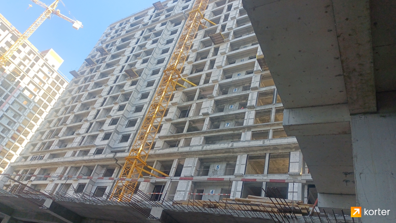 Ход строительства BCR Khatai - Ракурс 13, сентябрь 2022