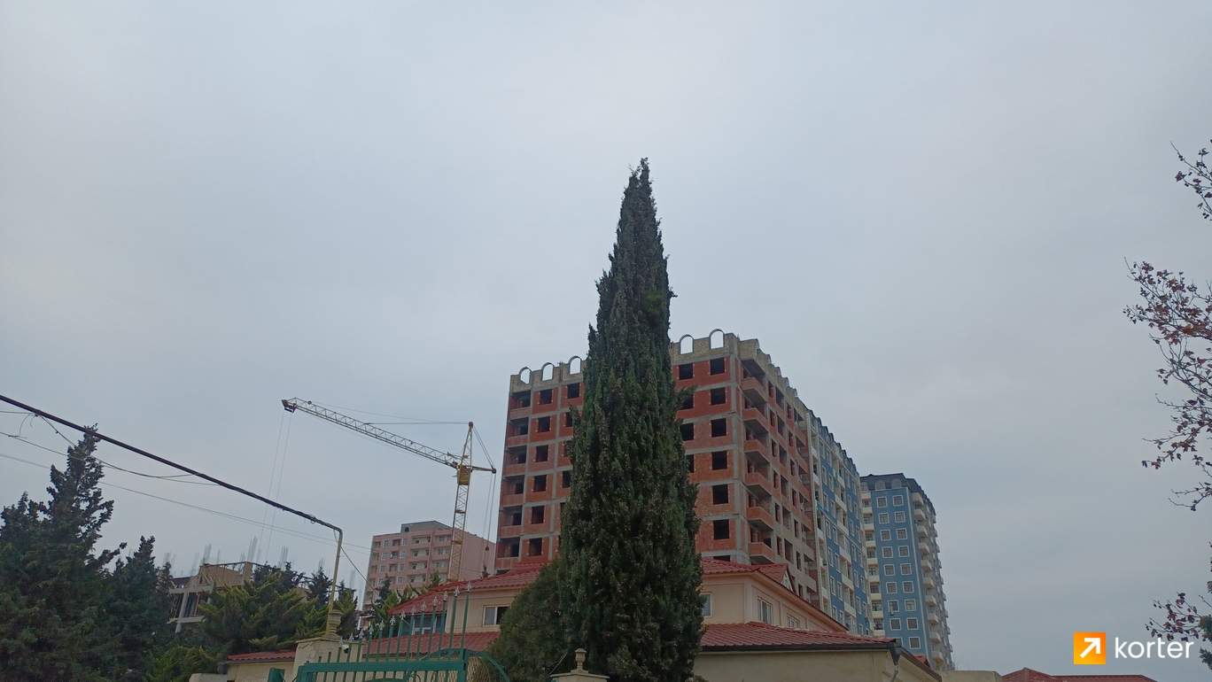 Tikinti gidişatı Binəqədi Residence - Rakurs 9, Dekabr 2022