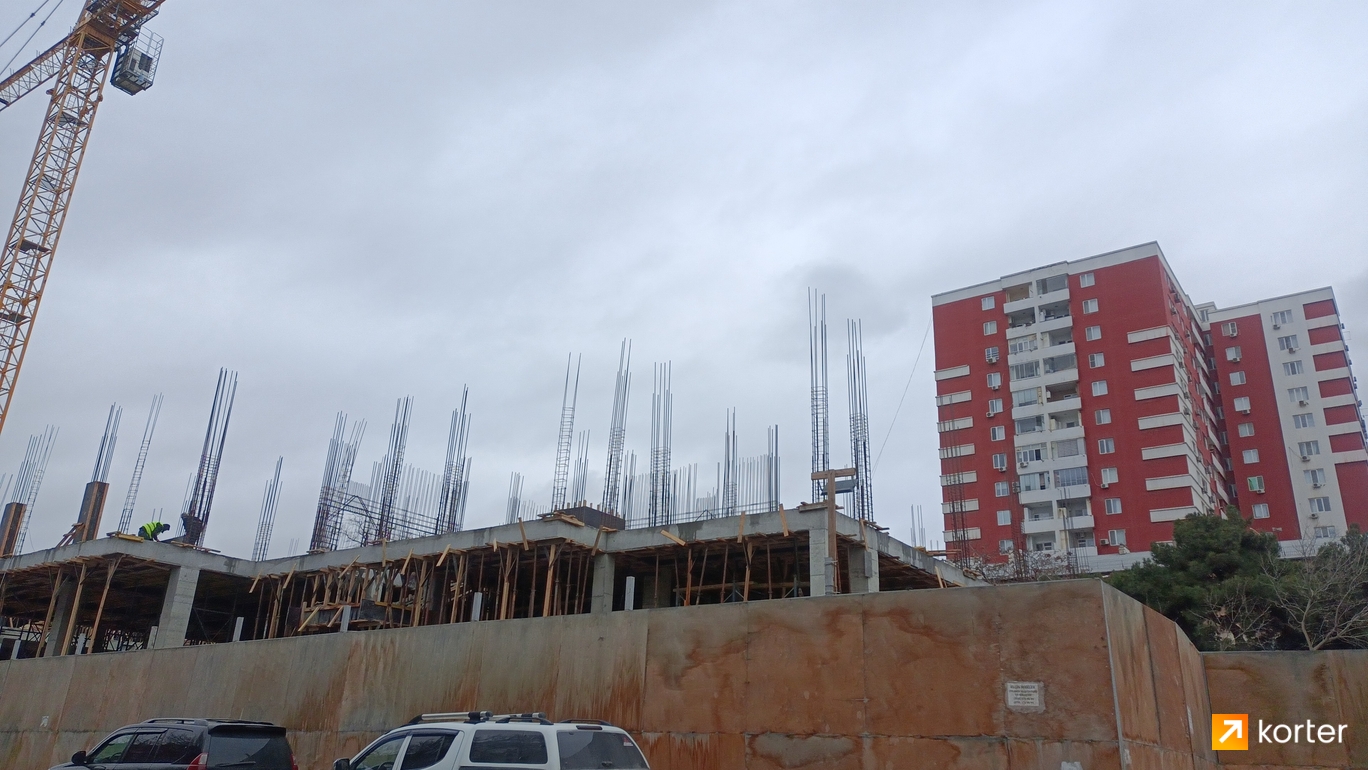 Ход строительства Shirvanshahlar Residence - Ракурс 3, январь 2023