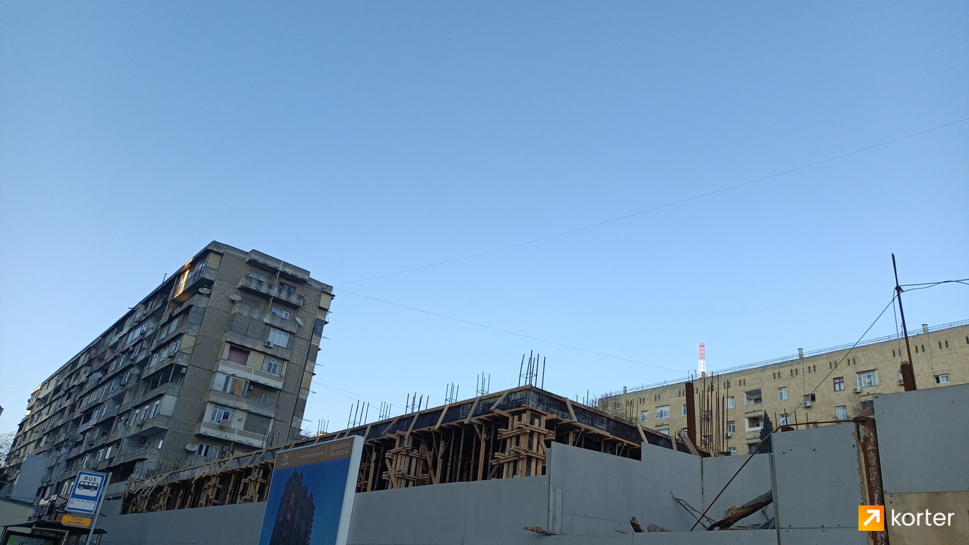 Ход строительства Xəzər Evləri - Ракурс 2, март 2023