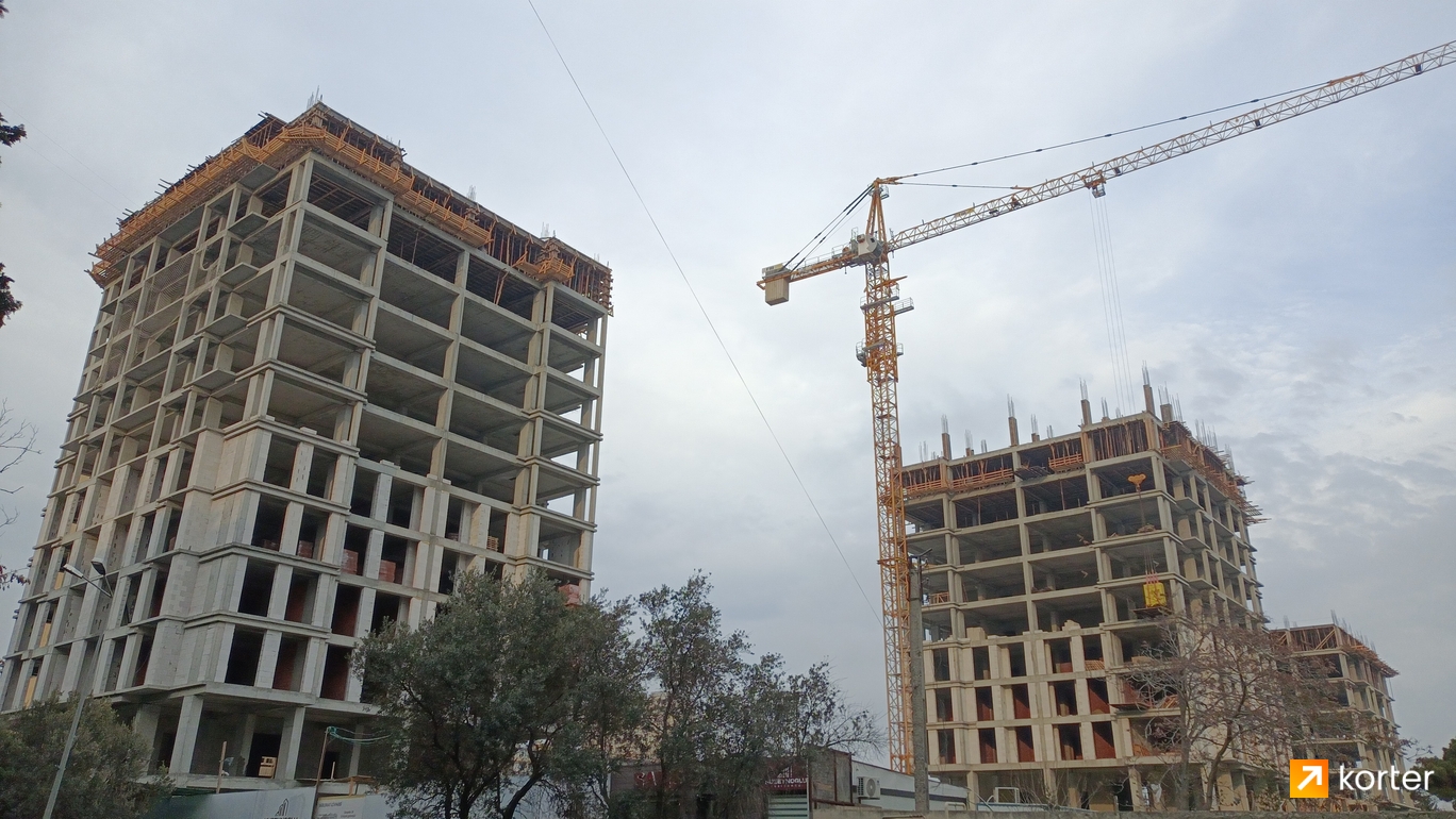 Ход строительства Huseynoglu Residence - Ракурс 2, март 2023
