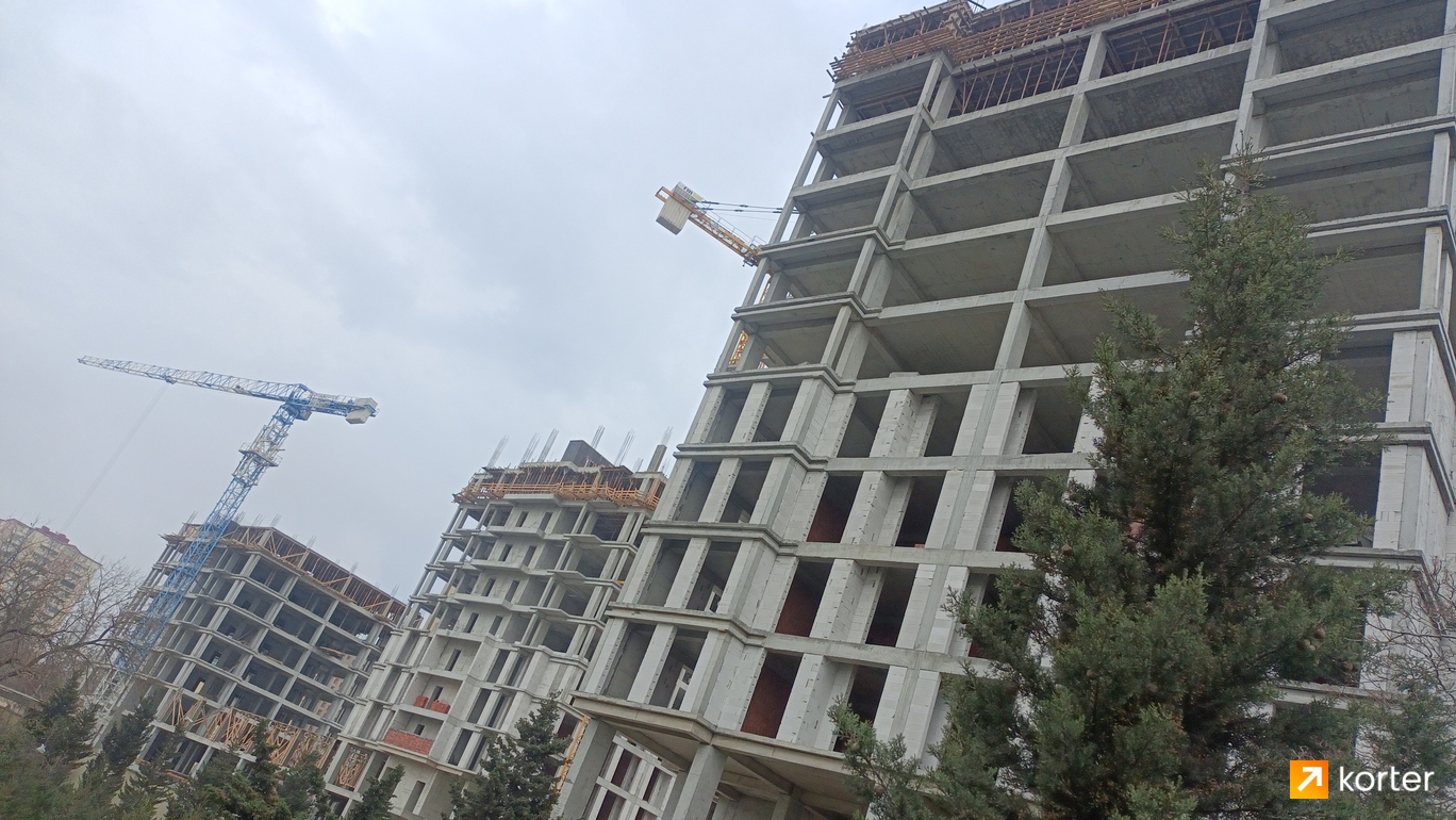 Ход строительства Huseynoglu Residence - Ракурс 1, март 2023