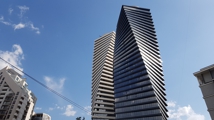 Construction progress Axis Towers - Angle 1, May 2019