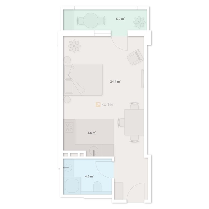 Студия, от $34,354, 38.6 м², Chichinadze Street by Index