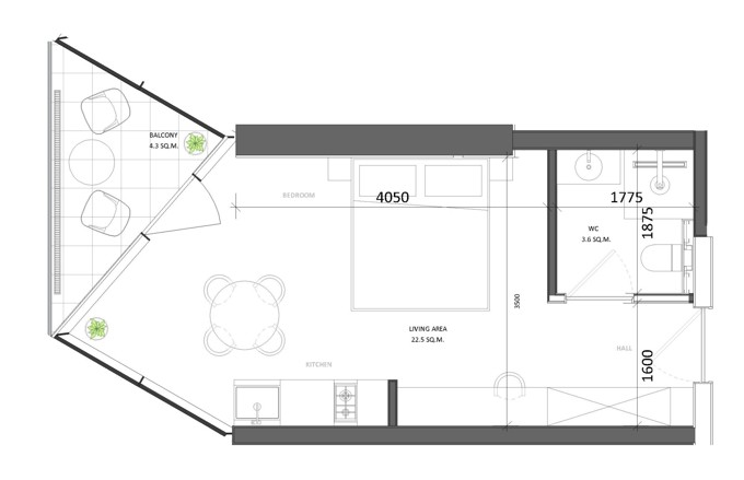 Студия, 30.4 м², VR Shekvetili Forest-Beach