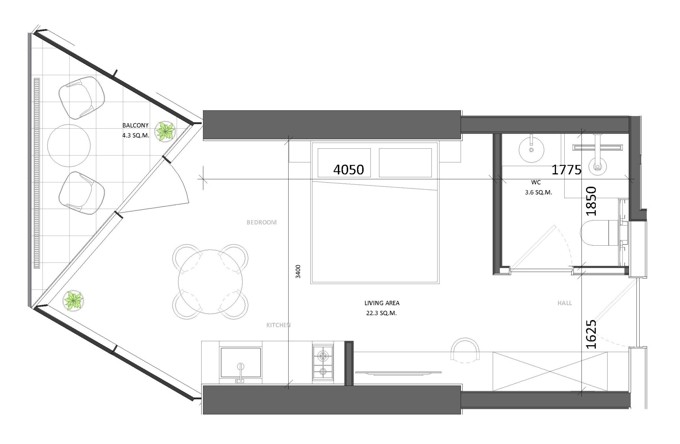 Студия, 30.2 м², VR Shekvetili Forest-Beach