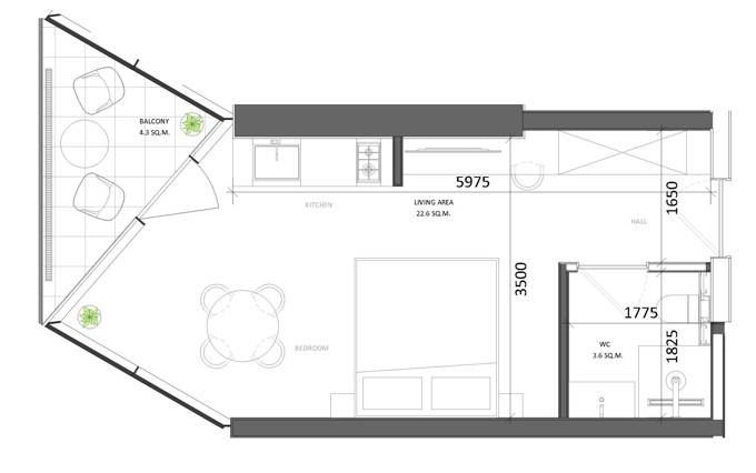 Студия, 30.5 м², VR Shekvetili Forest-Beach