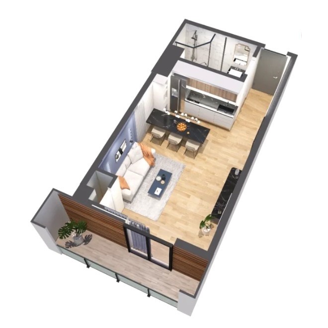 Студия, от $66,640, 39.2 м², M Tower Ortachala