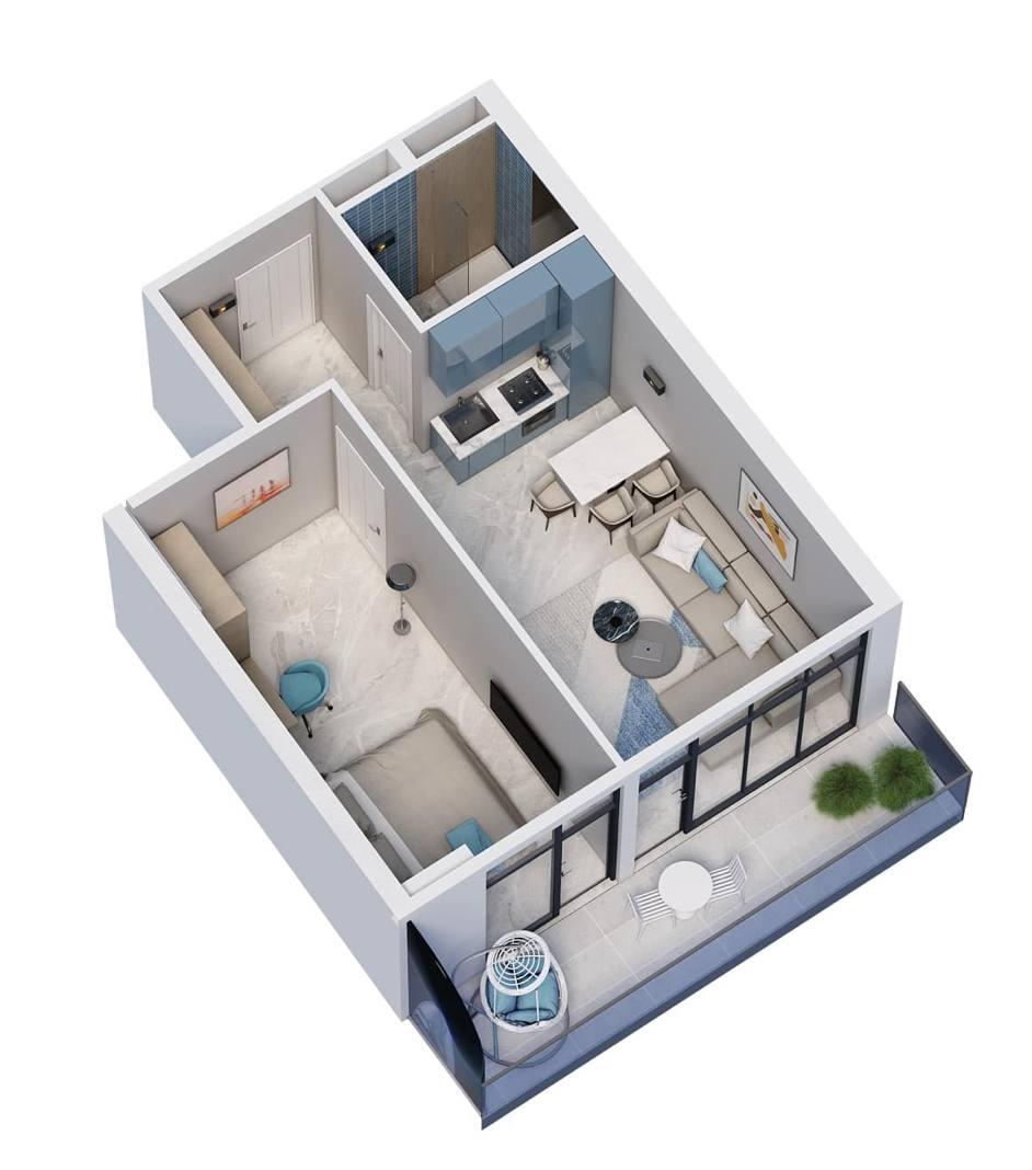 2-Room Apartment For Sale In Batumi, Calligraphy Towers view 3