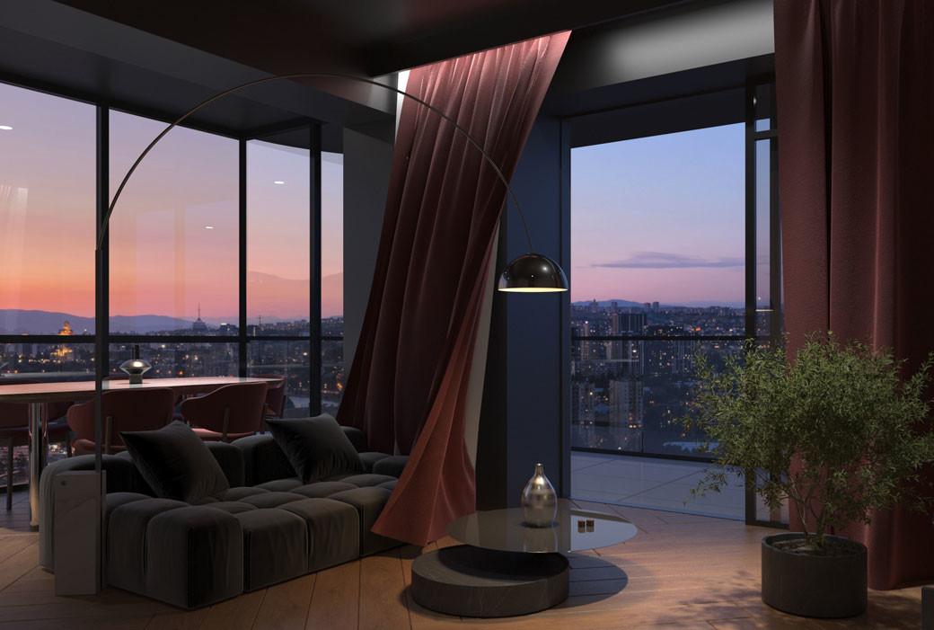 Vakhtang Gorgasali St: Studio, 41.0 M² | Korter.Ge view 3