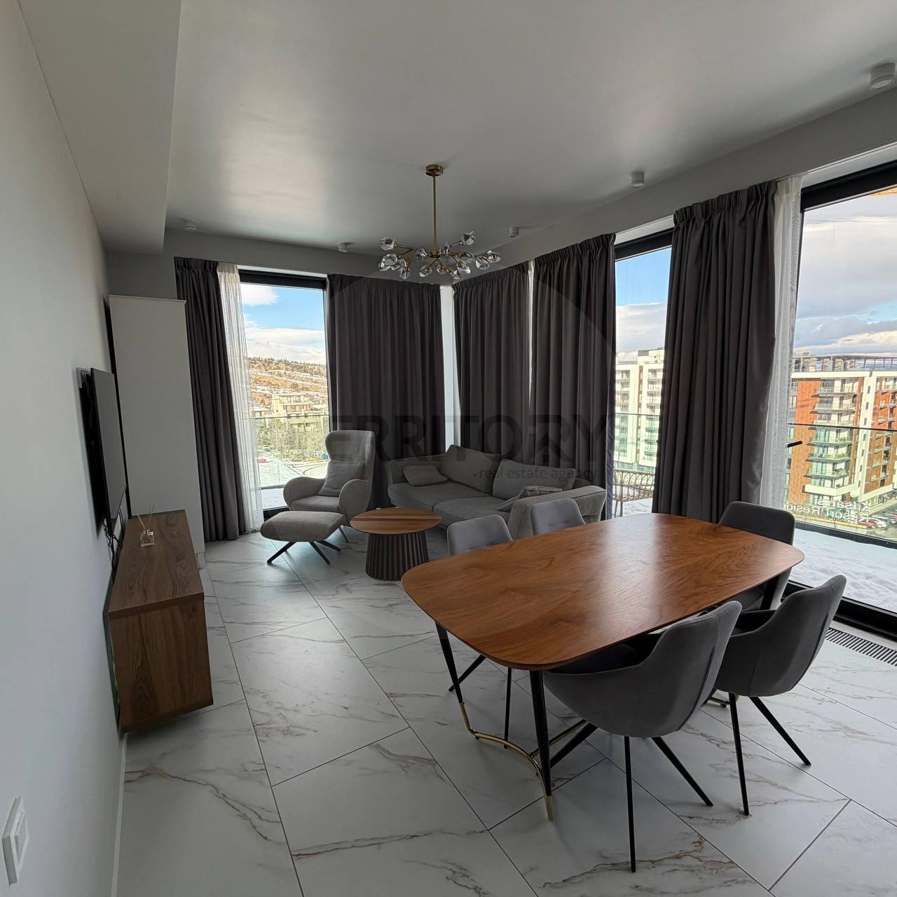 Krtsanisi Resort Residence: 3-Room Penthouse, 113.7 M² | Korter.Ge view 3