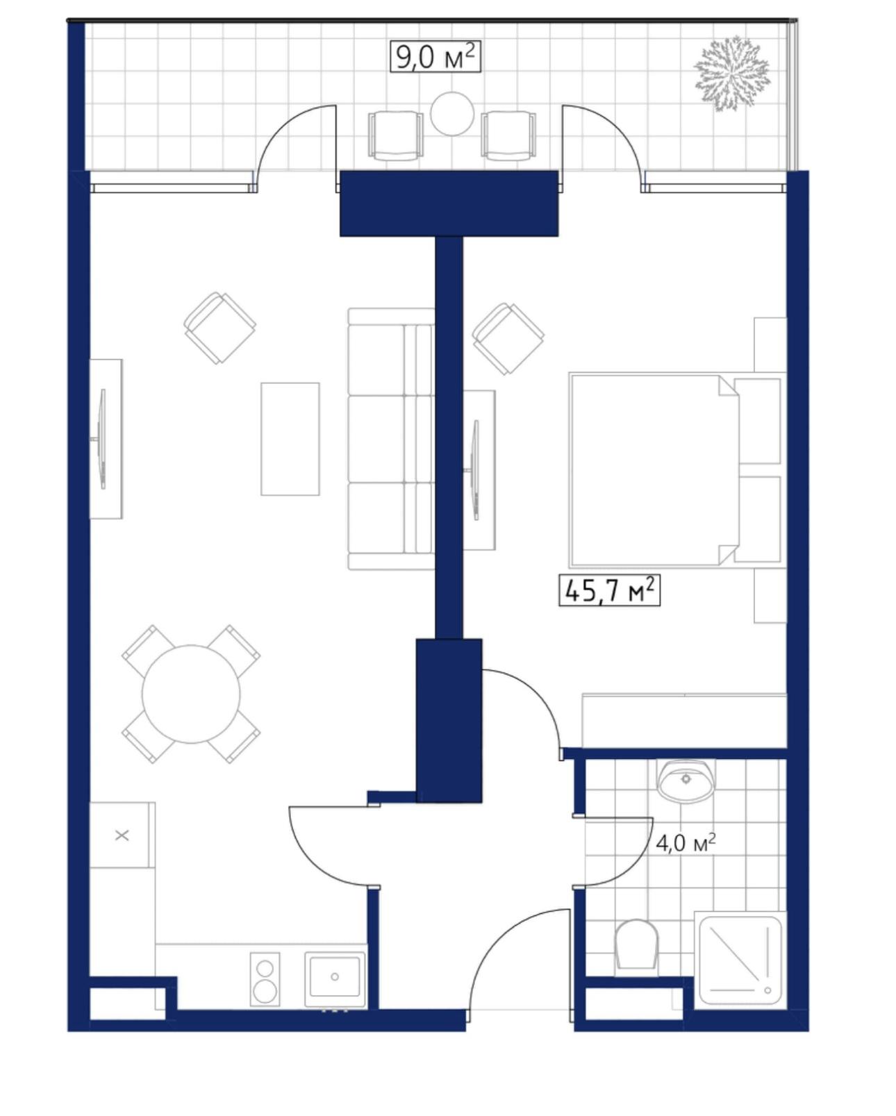 2-Room Apartment For Sale In Batumi, Calligraphy Towers view 1
