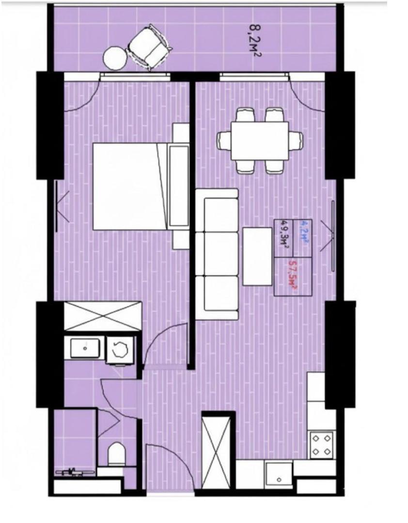 2-Room Apartment For Sale In Batumi, Sunrise Palace view 2