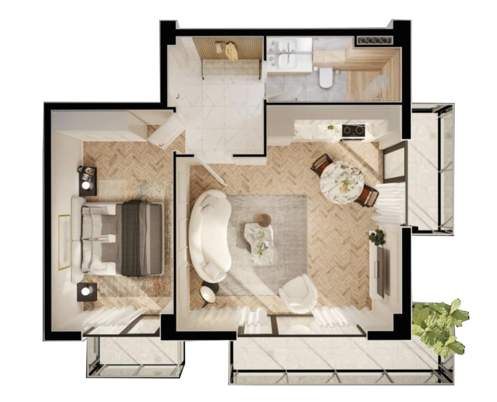 Продажа 2-Room Apartment в In Shekvetili, Shekvetili1 view 2